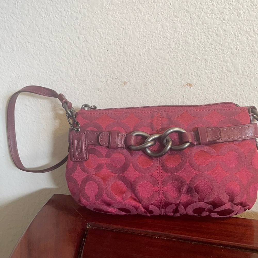Coach signature wristlet